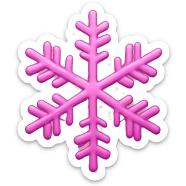 Pink snowflake sticker