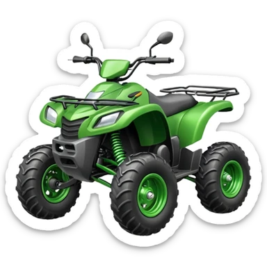 Green quad bike  sticker