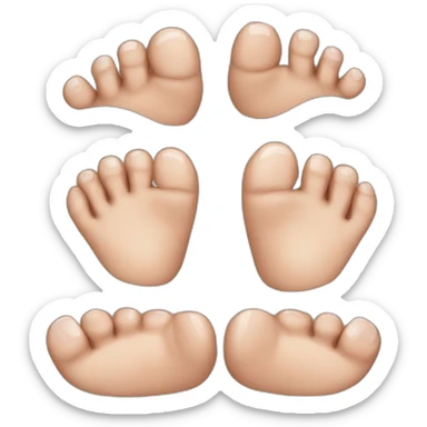 realistic wrinkly human feet toenails sticker