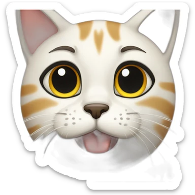 Expressive, tears, Sad crying sobbing weeping feline cat sticker