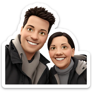 happy boys enjoying outdoor day sticker