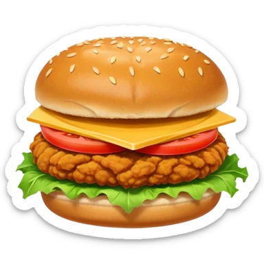 a very simple friend chicken sandwich  sticker