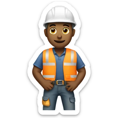Construction worker working  sticker