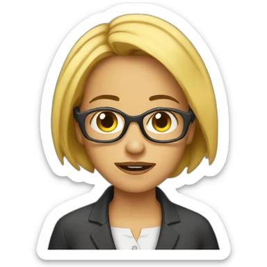 desperat computer geek woman sticker