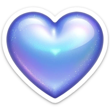 Periwinkle sparkly heart sticker