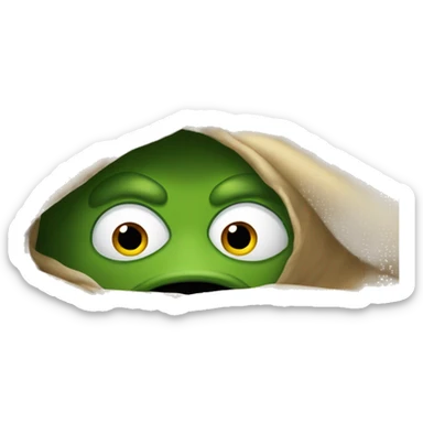 Pepe under covers sticker