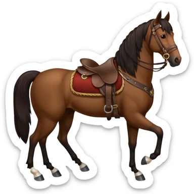 Horse with Cossack saddle sticker