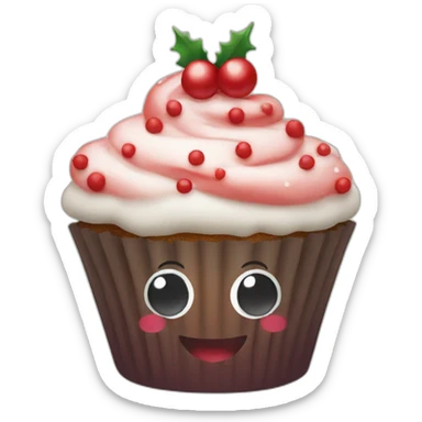 Happy Christmas cupcake sticker