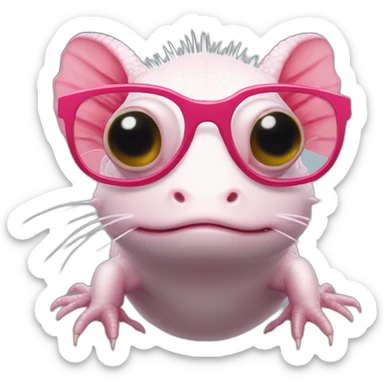Axolotl avec des lunettes de soleil sticker