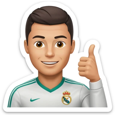 Cristiano Ronaldo winking and giving a thumbs up sticker