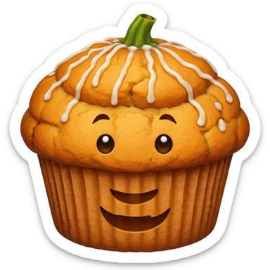 Ryan as a pumpkin muffin sticker