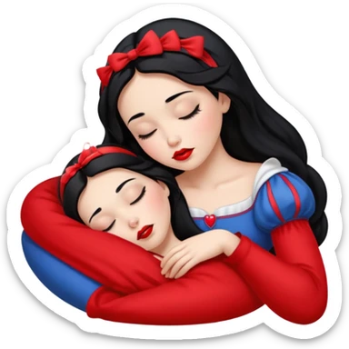 sleeping snow white sticker