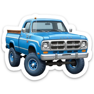 1979 dodge truck two wheels on the back blue sticker