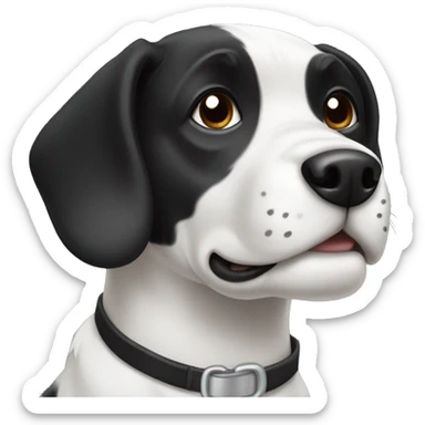 Black and white dog  sticker