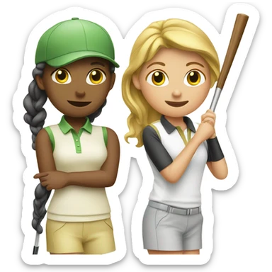 Girl golfers sticker