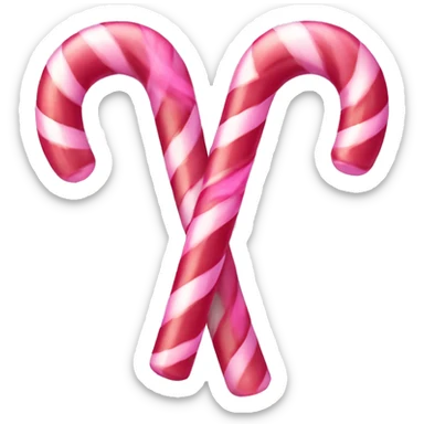 Pink candy canes sticker