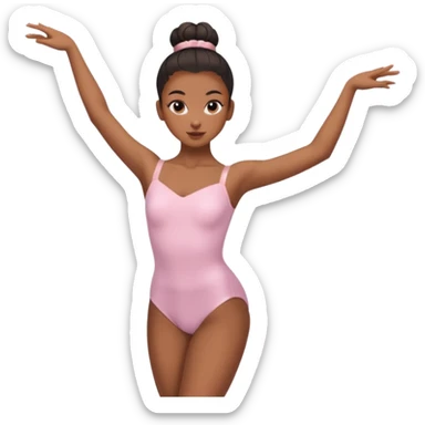 Create a brown skin black girl with a sleek ballerina bun sticker