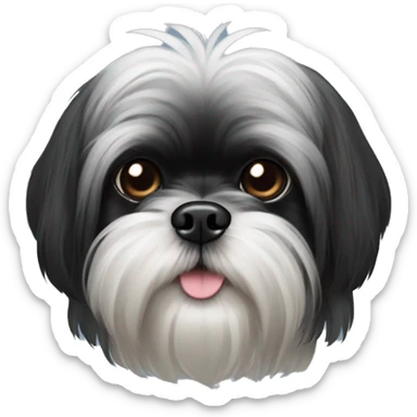 black shihtzu sticker