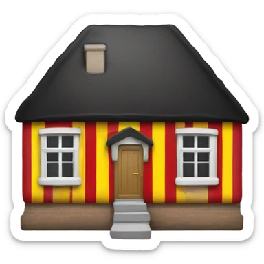 Belgium flag and a house sticker