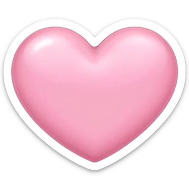 baby pink love heart sticker