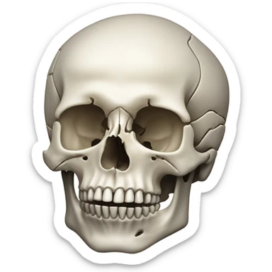 anatomy skull bones sticker