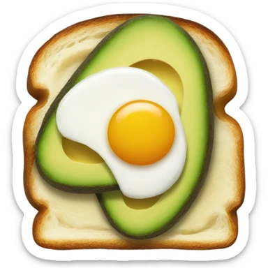 Avocado and egg toast sticker