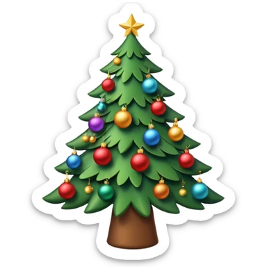 Happy Christmas tree sticker