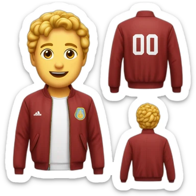 Pape de rome avec blouson de l’OM sticker