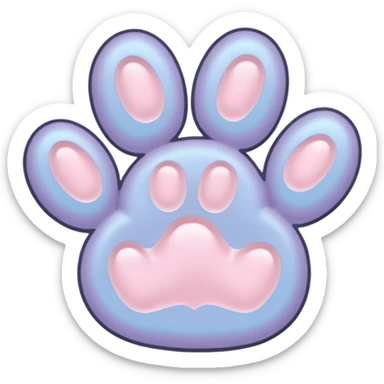 a very light pale pastel #ffbe8c pawprint sticker
