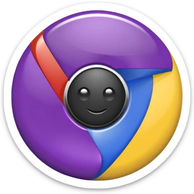dark purple google chrome logo sticker