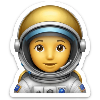 Astronaut helmet with Suggests a contained environment and communication. sticker