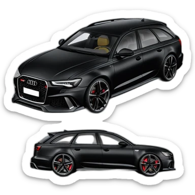 audi rs6 full blackcat sticker