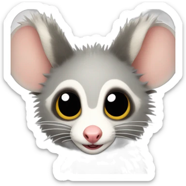 Adult wild opossum with wings  sticker