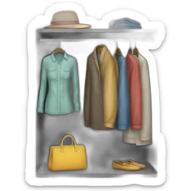 closet with clothes sticker