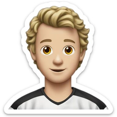 Jonathan Toews as a 12 year old boy sticker