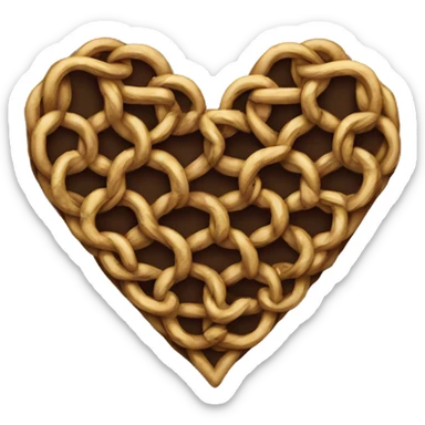 Chain heart sticker