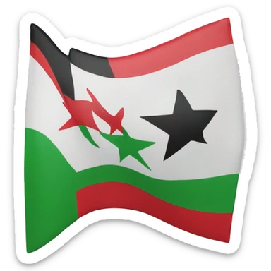 Do the Syrian flag with the green and 3 stars sticker