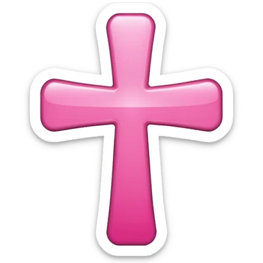 make a catholic symbol with very girly pink tones. sticker