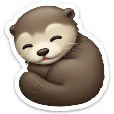 Sleepy otter sticker