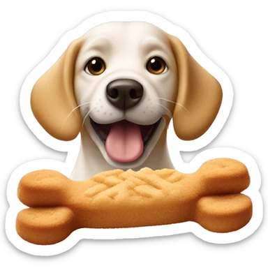 Doggie eating a snickerdoodle  sticker
