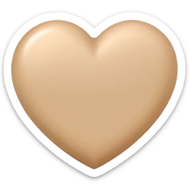 Light tan heart sticker