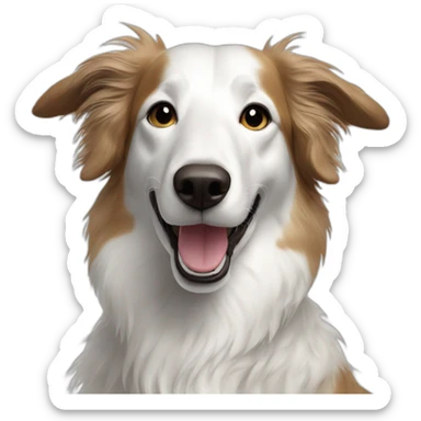 happy borzoi sticker