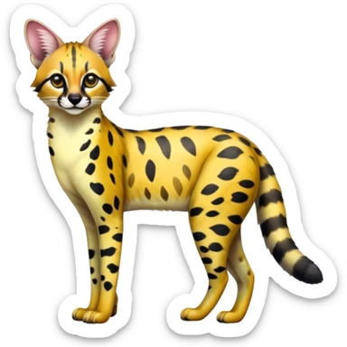 Colorful Serval-Genet-Civet-hybrid, full body sticker
