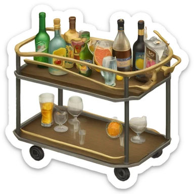 Bar cart sticker