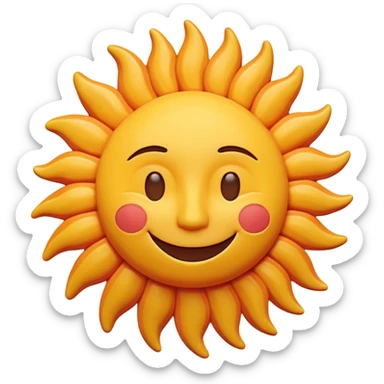 smiling sun with a face, pastel colors, ok visible fingerprints, matte plasticine claymation style sticker