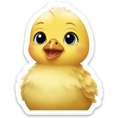Baby chick love sticker