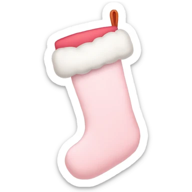  light pink Christmas stocking sticker
