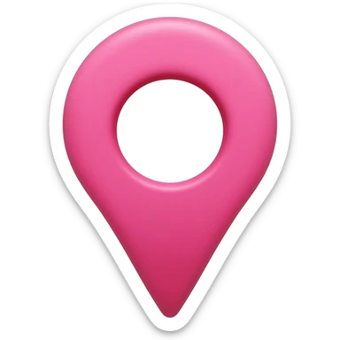 Pink location pin sticker