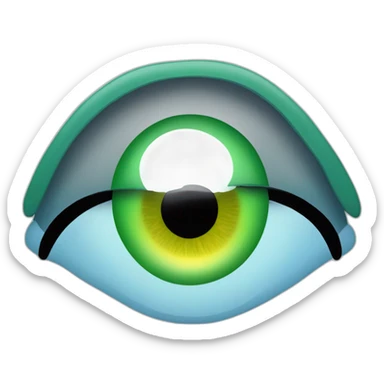 Ojos verdes, gris, azul con cejas expresivas sticker