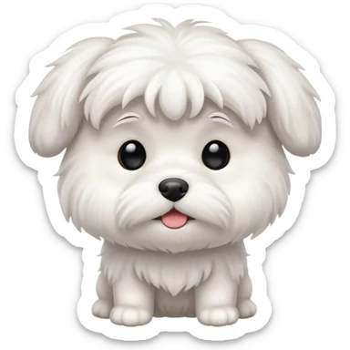 white maltese sticker